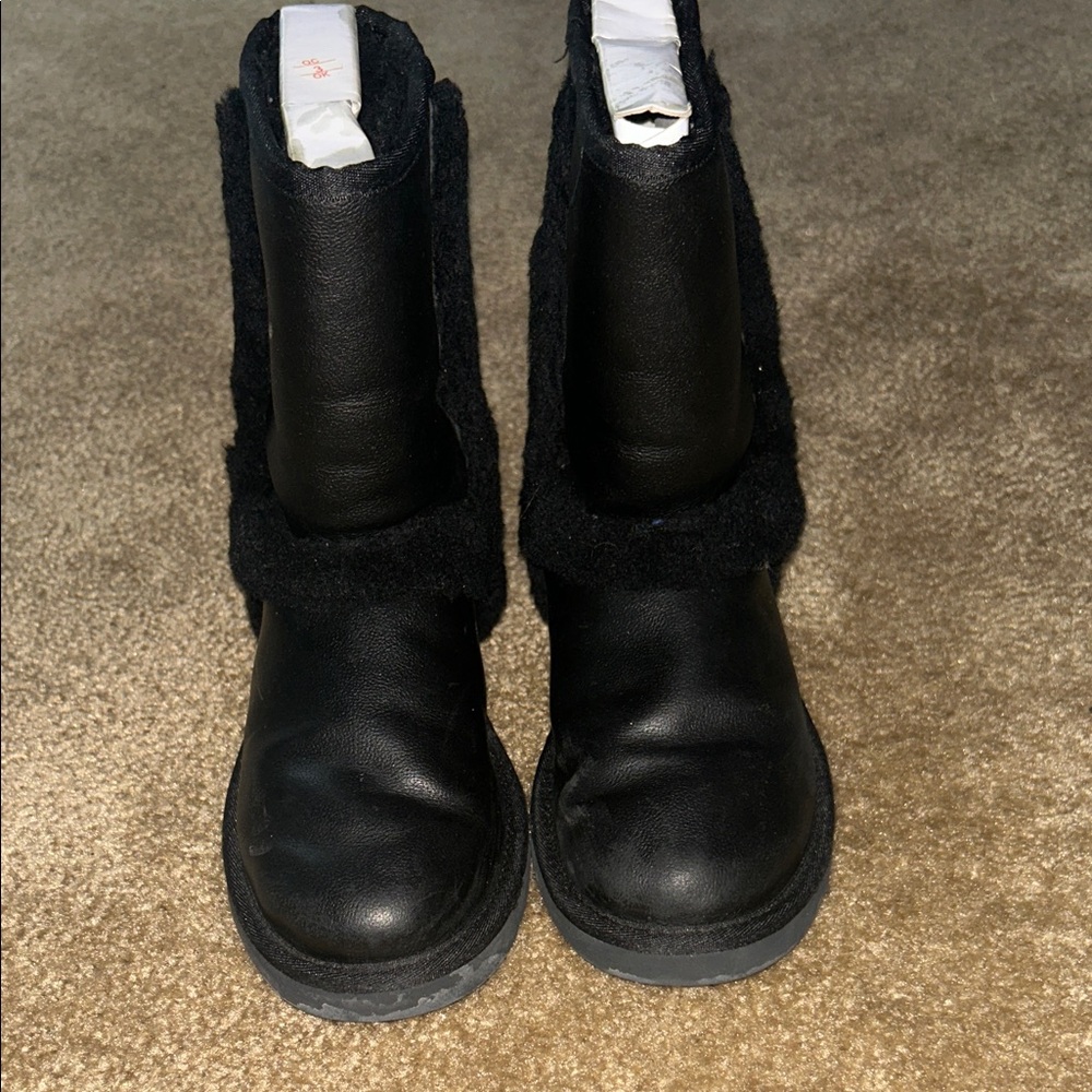 Black Shearling Ugg Lined Boots - image 1